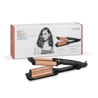 BABYLISS W2447E trojkulma na vlasy, keramický povrch, 3 nastavenia teploty, automatické vypnutie, teplovzdorné púzdro