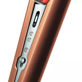 Dyson Corrale HS07 žehlička na vlasy, 200 W, 3 stupne teploty, inteligentné riadenie teploty, OLED displej, meď/strieborná