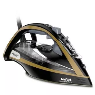 Tefal FV9865E0 Ultimate Pure naparovacia žehlička, 3000 W, automatické vypnutie, kropenie, rýchle nahriatie, čierna / zlatá Tefal FV9865E0 Ultimate Pure naparovacia žehlička, 3000 W, automatické vypnutie, kropenie, rýchle nahriatie, čierna / zlatá