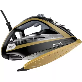 Tefal FV9865E0 Ultimate Pure naparovacia žehlička, 3000 W, automatické vypnutie, kropenie, rýchle nahriatie, čierna / zlatá Tefal FV9865E0 Ultimate Pure naparovacia žehlička, 3000 W, automatické vypnutie, kropenie, rýchle nahriatie, čierna / zlatá