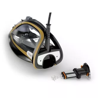 Tefal FV9865E0 Ultimate Pure naparovacia žehlička, 3000 W, automatické vypnutie, kropenie, rýchle nahriatie, čierna / zlatá Tefal FV9865E0 Ultimate Pure naparovacia žehlička, 3000 W, automatické vypnutie, kropenie, rýchle nahriatie, čierna / zlatá