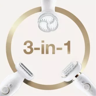 Braun Silk-épil 9 Flex SES 9030 3D epilátor, vodotesný, technológia SensoSmart, ergonomická rukoväť, biela / zlatá Braun Silk-épil 9 Flex SES 9030 3D epilátor, vodotesný, technológia SensoSmart, ergonomická rukoväť, biela / zlatá