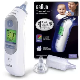 Braun IRT 6520 ThermoScan 7 bezdotykový teplomer, digitálny, ušný, pamäť na 9 meraní