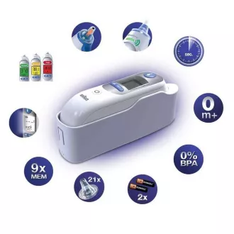 Braun IRT 6520 ThermoScan 7 bezdotykový teplomer, digitálny, ušný, pamäť na 9 meraní