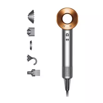 Dyson Supersonic HD07 sušič vlasov, 1600 W, 3 rýchlosti, 4 teploty, rýchle nahrievanie, strieborná/medená
