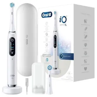 Oral-B iO Series 9N elektrická zubná kefka, časovač, tlakový senzor, 7 programov, AI, mobilné aplikácie, biela