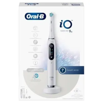 Oral-B iO Series 9N elektrická zubná kefka, časovač, tlakový senzor, 7 programov, AI, mobilné aplikácie, biela