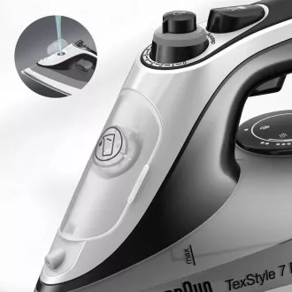 Braun SI7149WB TexStyle 7 Pre naparovacia žehlička, 2900 W, AntiDrip, automatické vypnutie, kropenie, čierna / biela Braun SI7149WB TexStyle 7 Pre naparovacia žehlička, 2900 W, AntiDrip, automatické vypnutie, kropenie, čierna / biela
