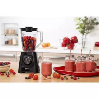Tefal BL420838 Blendforce 2 stolný mixér, 600 W, 2 rýchlosti, pulzná funkcia, drvenie ľadu, Smart Lock, čierny