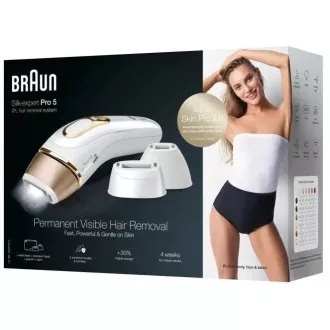 Braun Silk-expert Pro 5 PL5243 IPL epilátor, na telo, snímač odtieňa pokožky, UV filter, 3 hlavice
