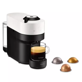 Krups Nespresso XN920110 Vertuo Pop kapsulový kávovar, 1500 W, Wi-Fi. Bluetooth, 4 veľkosti kávy, biely