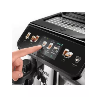 DeLonghi Eletta Explore ECAM 450.65.S automatické espresso, 1450 W, 19 Bar, Smart, displej, vstavaný mlynček