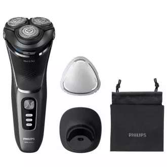 Philips Series 3000 S3343/13 zastrihávač fúzov, samoostriace čepele PowerCut, suché a mokré holenie, čierny
