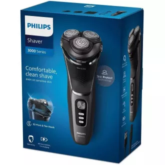 Philips Series 3000 S3343/13 zastrihávač fúzov, samoostriace čepele PowerCut, suché a mokré holenie, čierny