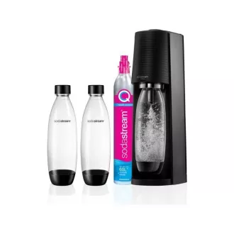 SodaStream Terra Black výrobník sódy, mechanický, 2x 1l fľaša SodaStream Fuse, bombička s CO2, čierny SodaStream Terra Black výrobník sódy, mechanický, 2x 1l fľaša SodaStream Fuse, bombička s CO2, čierny