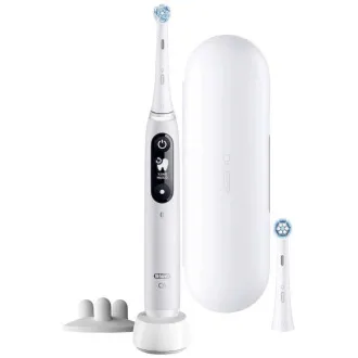 Oral-B iO Series 6s elektrická zubná kefka, časovač, tlakový senzor, 5 programov, aplikácia Oral-B, biela