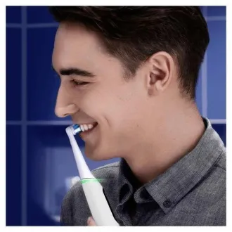 Oral-B iO Series 6s elektrická zubná kefka, časovač, tlakový senzor, 5 programov, aplikácia Oral-B, biela