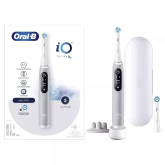 Oral-B iO Series 6s elektrická zubná kefka, časovač, tlakový senzor, 5 programov, aplikácia Oral-B, šedá