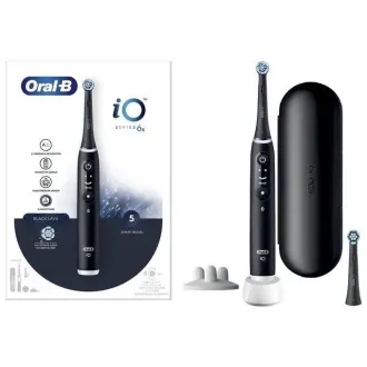 Oral-B iO Series 6s elektrická zubná kefka, časovač, tlakový senzor, 5 programov, aplikácia Oral-B, čierna Oral-B iO Series 6s elektrická zubná kefka, časovač, tlakový senzor, 5 programov, aplikácia Oral-B, čierna
