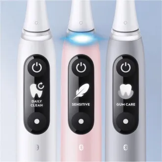 Oral-B iO Series 6s elektrická zubná kefka, časovač, tlakový senzor, 5 programov, aplikácia Oral-B, ružová