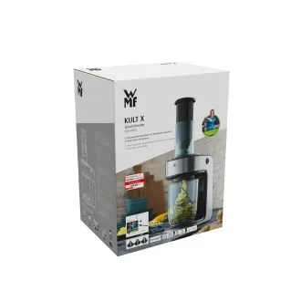 WMF Kult X spiralizér, 80 W, nádoba 1.25 l, krájacie nástavce, detská poistka WMF Kult X spiralizér, 80 W, nádoba 1.25 l, krájacie nástavce, detská poistka