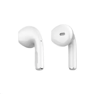 Orava bezdrôtové slúchadlá s mikrofónom, USB-C, dotykové ovládanie, do uší, IPX3, biela