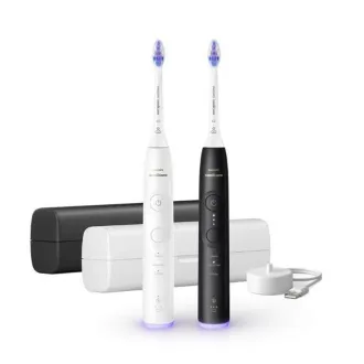 Philips Sonicare 6500 Gentle clean sada elektrických zubných kefiek, 2 kusy, čierna a biela