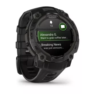 Garmin Instinct 3 – 45 mm, AMOLED, Čierne s čiernym pásikom