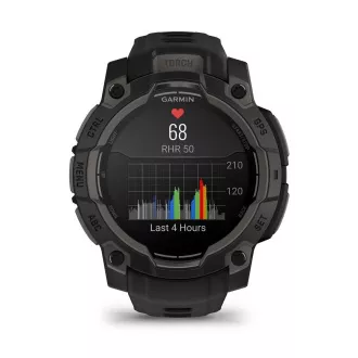 Garmin Instinct 3 – 45 mm, AMOLED, Čierne s čiernym pásikom