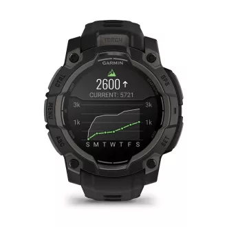 Garmin Instinct 3 – 45 mm, AMOLED, Čierne s čiernym pásikom