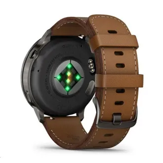 Garmin Venu 4 (45 mm) Slate / Čierny silikónový remienok a Hnedý kožený remienok, EU