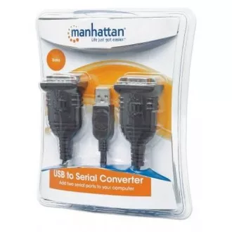 MANHATTAN prevodník z USB na 2x sériový port (USB AM/DB9M(2), RS232) MANHATTAN prevodník z USB na 2x sériový port (USB AM/DB9M(2), RS232)