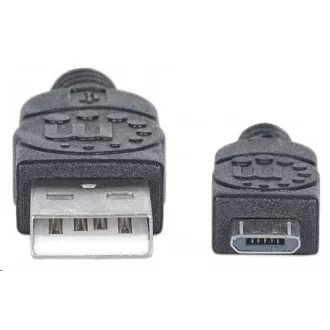 MANHATTAN Hi-Speed USB Device Cable, Type-A Male / Micro-B Male, 3m, black
