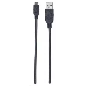 MANHATTAN Hi-Speed USB Device Cable, Type-A Male / Micro-B Male, 3m, black
