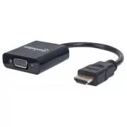 MANHATTAN prevodník z HDMI na VGA (HDMI Male to VGA Female, black, Polybag)