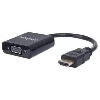 MANHATTAN prevodník z HDMI na VGA (HDMI Male to VGA Female, black, Polybag)