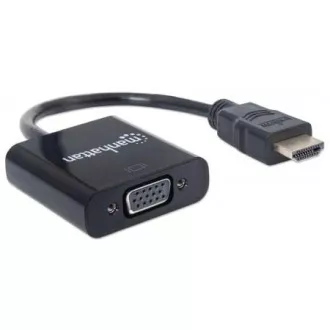 MANHATTAN prevodník z HDMI na VGA (HDMI Male to VGA Female, black, Polybag)