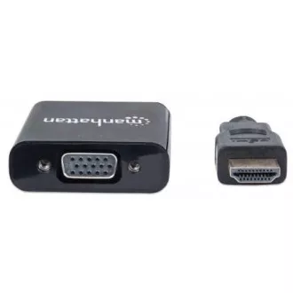 MANHATTAN prevodník z HDMI na VGA (HDMI Male to VGA Female, black, Polybag)