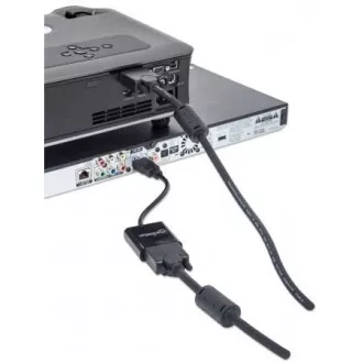 MANHATTAN prevodník z HDMI na VGA (HDMI Male to VGA Female, black, Polybag)