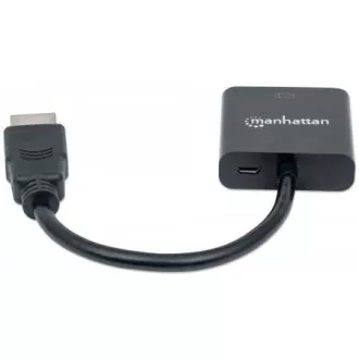 MANHATTAN prevodník z HDMI na VGA (HDMI Male to VGA Female, black, Polybag)