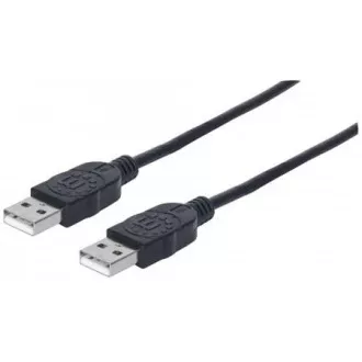 MANHATTAN kábel USB 2.0, Type-A Male to Type-A Male, 1m, Black