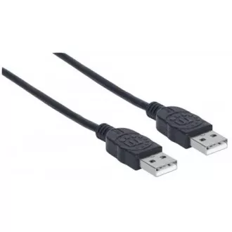 MANHATTAN kábel USB 2.0, Type-A Male to Type-A Male, 1m, Black