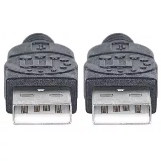 MANHATTAN kábel USB 2.0, Type-A Male to Type-A Male, 1m, Black