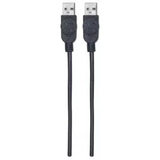MANHATTAN kábel USB 2.0, Type-A Male to Type-A Male, 1m, Black