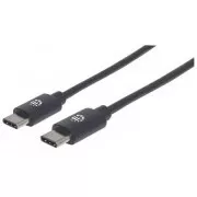 MANHATTAN kábel Hi-Speed USB-C, Type-C Male to Type-C Male, 3m, čierny