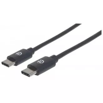 MANHATTAN kábel Hi-Speed USB-C, Type-C Male to Type-C Male, 3m, čierny
