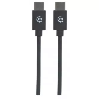 MANHATTAN kábel Hi-Speed USB-C, Type-C Male to Type-C Male, 3m, čierny