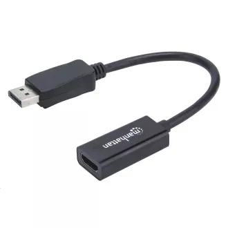 MANHATTAN Adaptér, DisplayPort, DP-Male/HDMI-Female, čierny