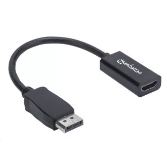MANHATTAN Adaptér, DisplayPort, DP-Male/HDMI-Female, čierny