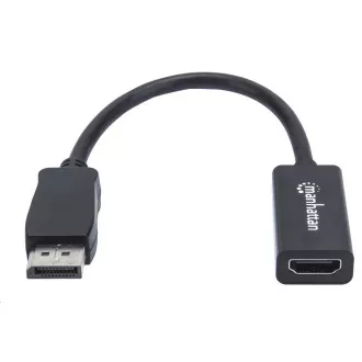 MANHATTAN Adaptér, DisplayPort, DP-Male/HDMI-Female, čierny